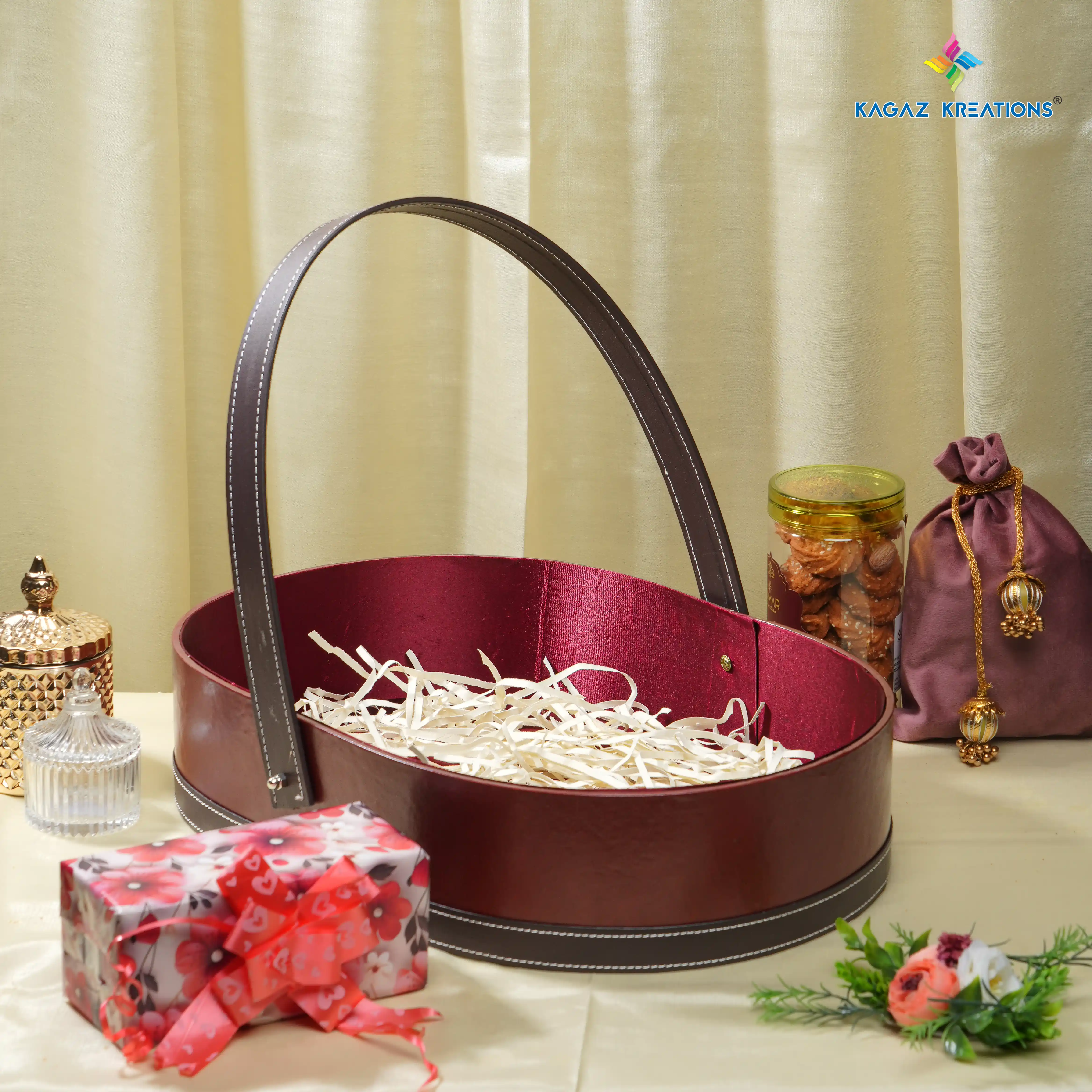 Maroon Leatherette Gift Hamper