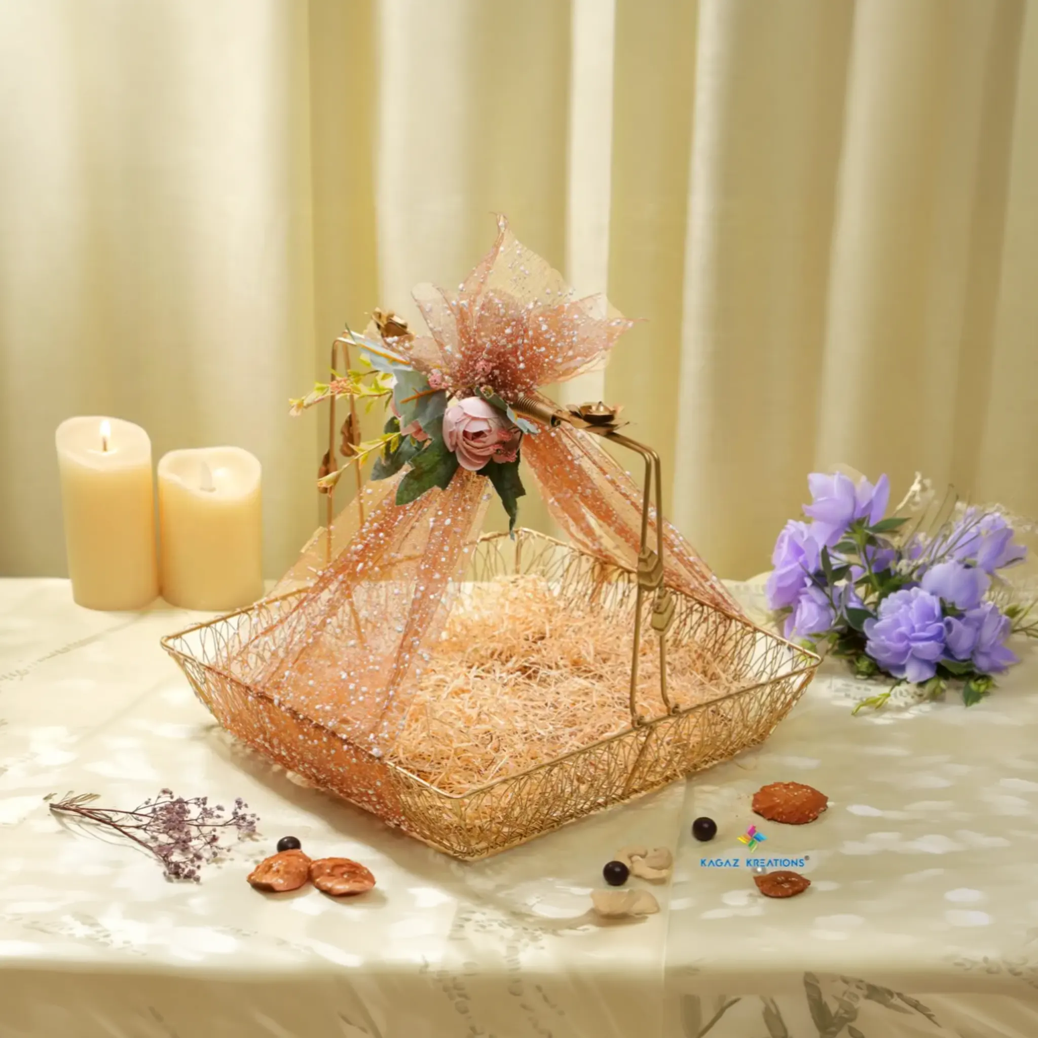 Metal Wire Basket - Metal Baskets and Boxes by Kagaz Kreations