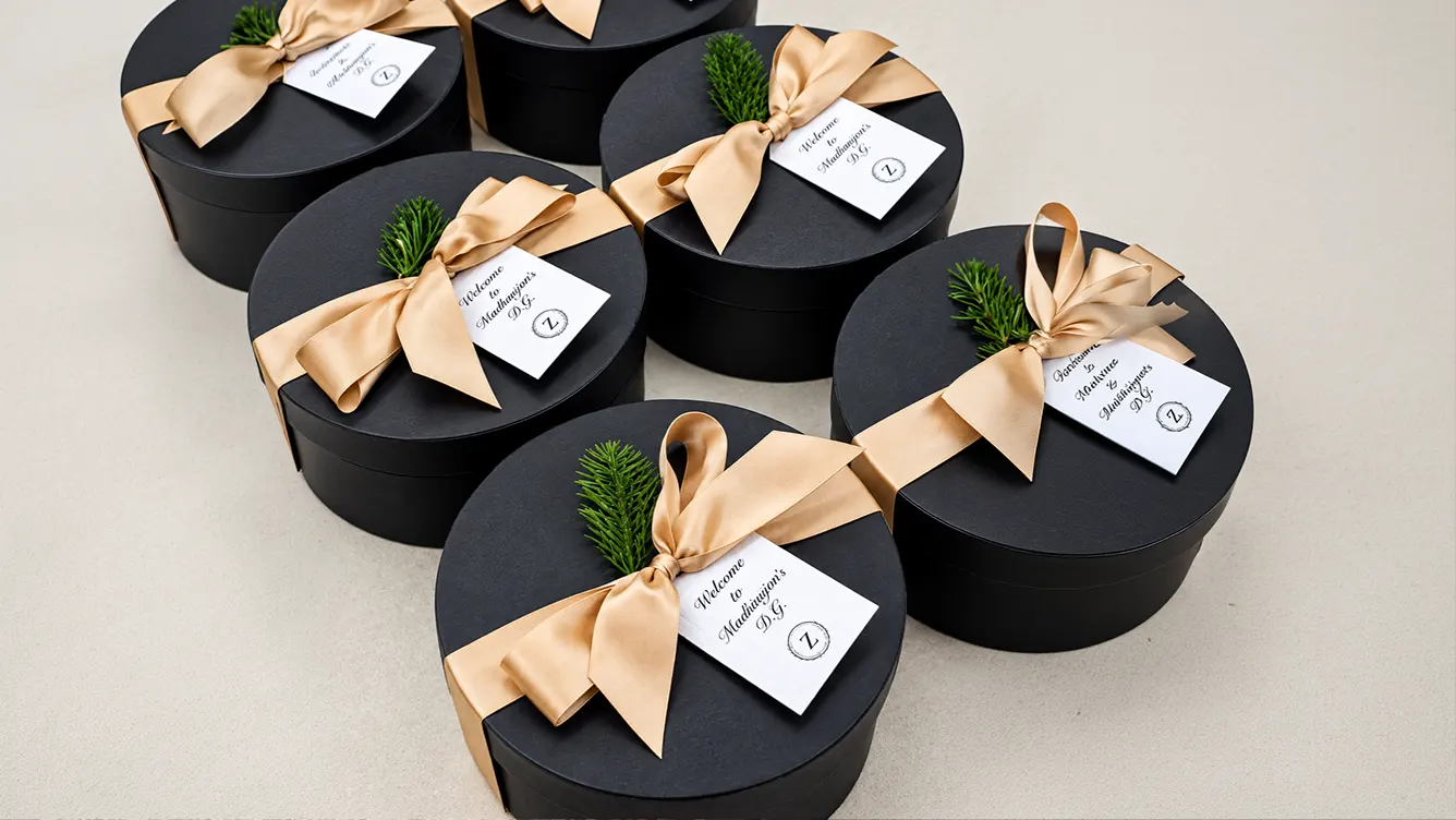Hamper decoration material by Kagaz Kreations