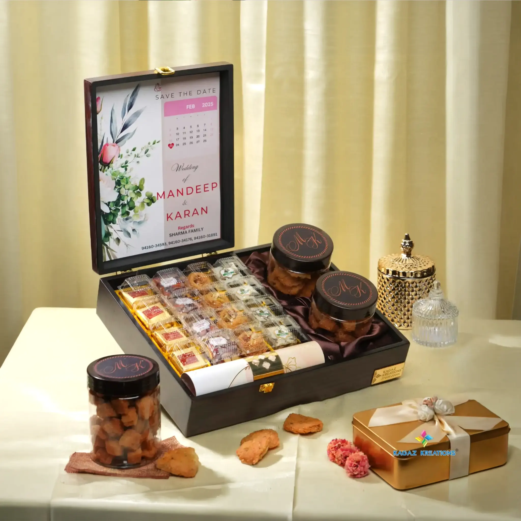Roka Ceremony Tray - Roka Hampers by Kagaz Kreations