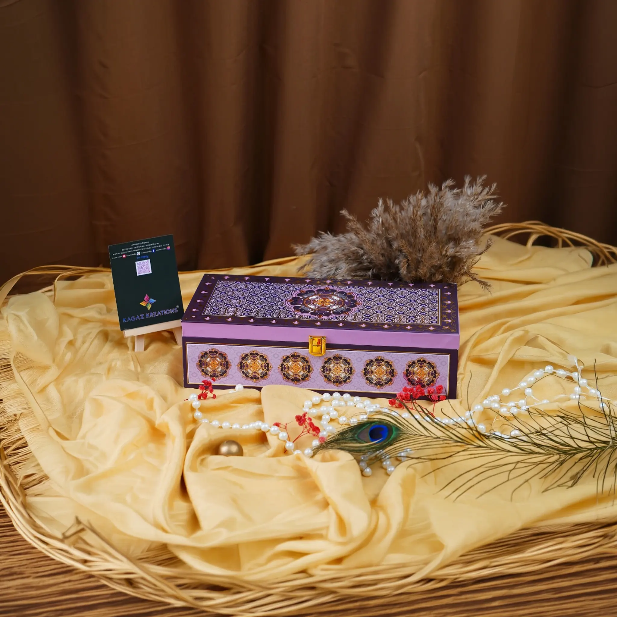Partition Dry Fruit Box - Dry Fruit Boxes by Kagaz Kreations