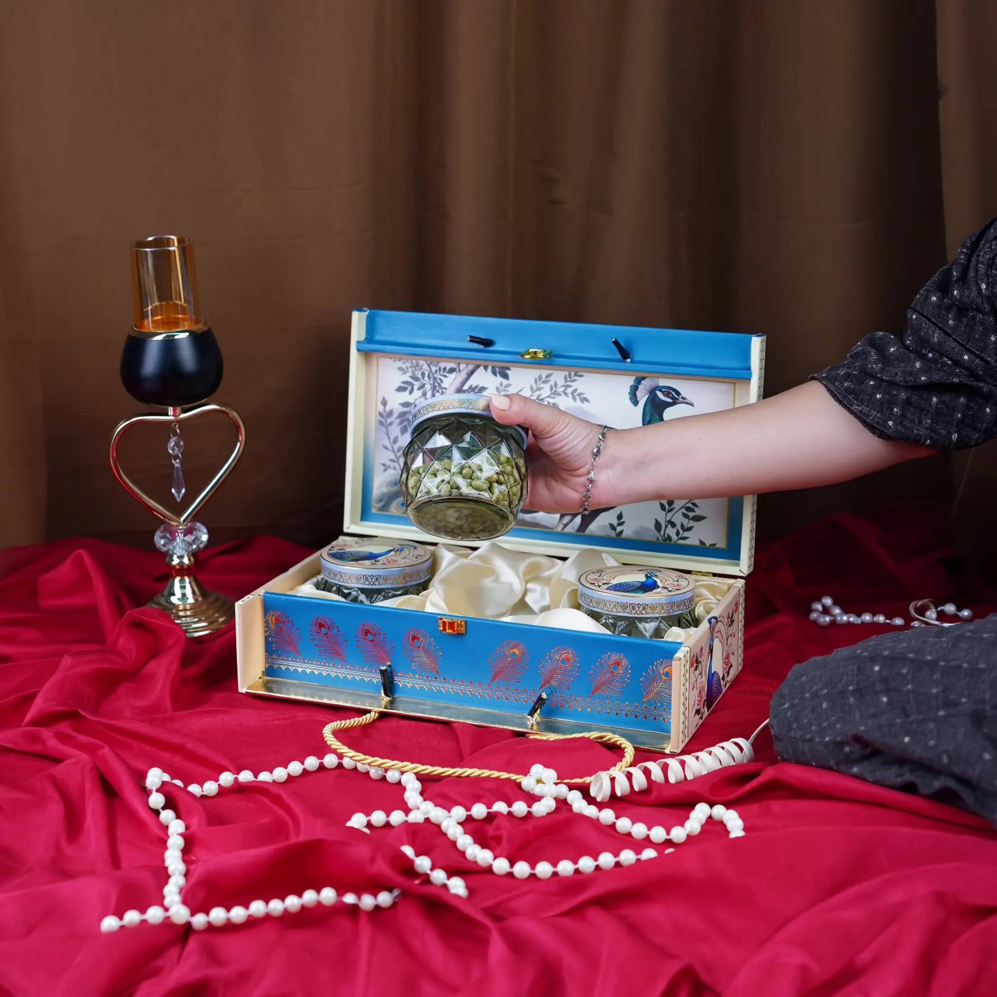 Partition Dry Fruit Box - Dry Fruit Boxes by Kagaz Kreations