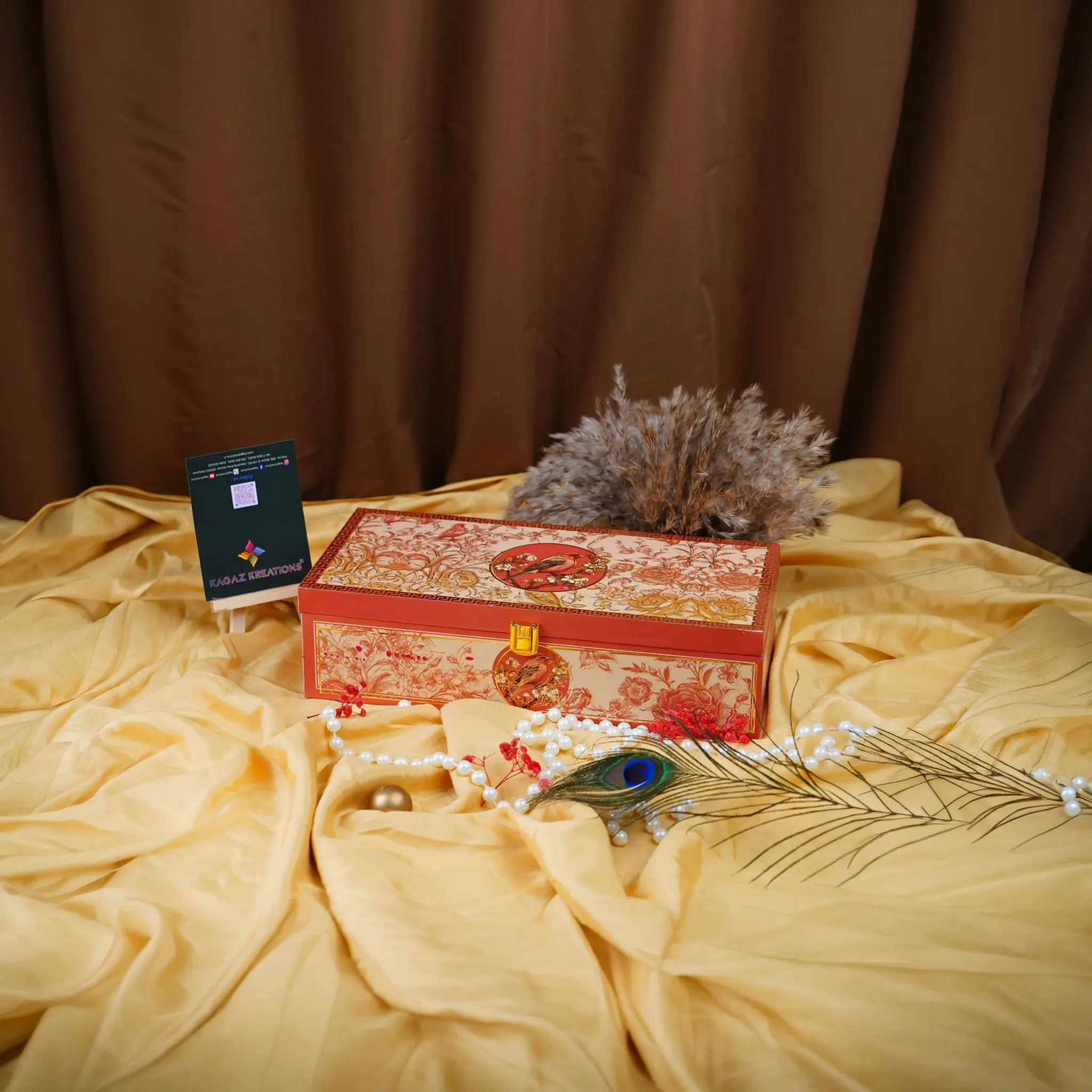 Glass Top Dry Fruit Box - Dry Fruit Boxes by Kagaz Kreations