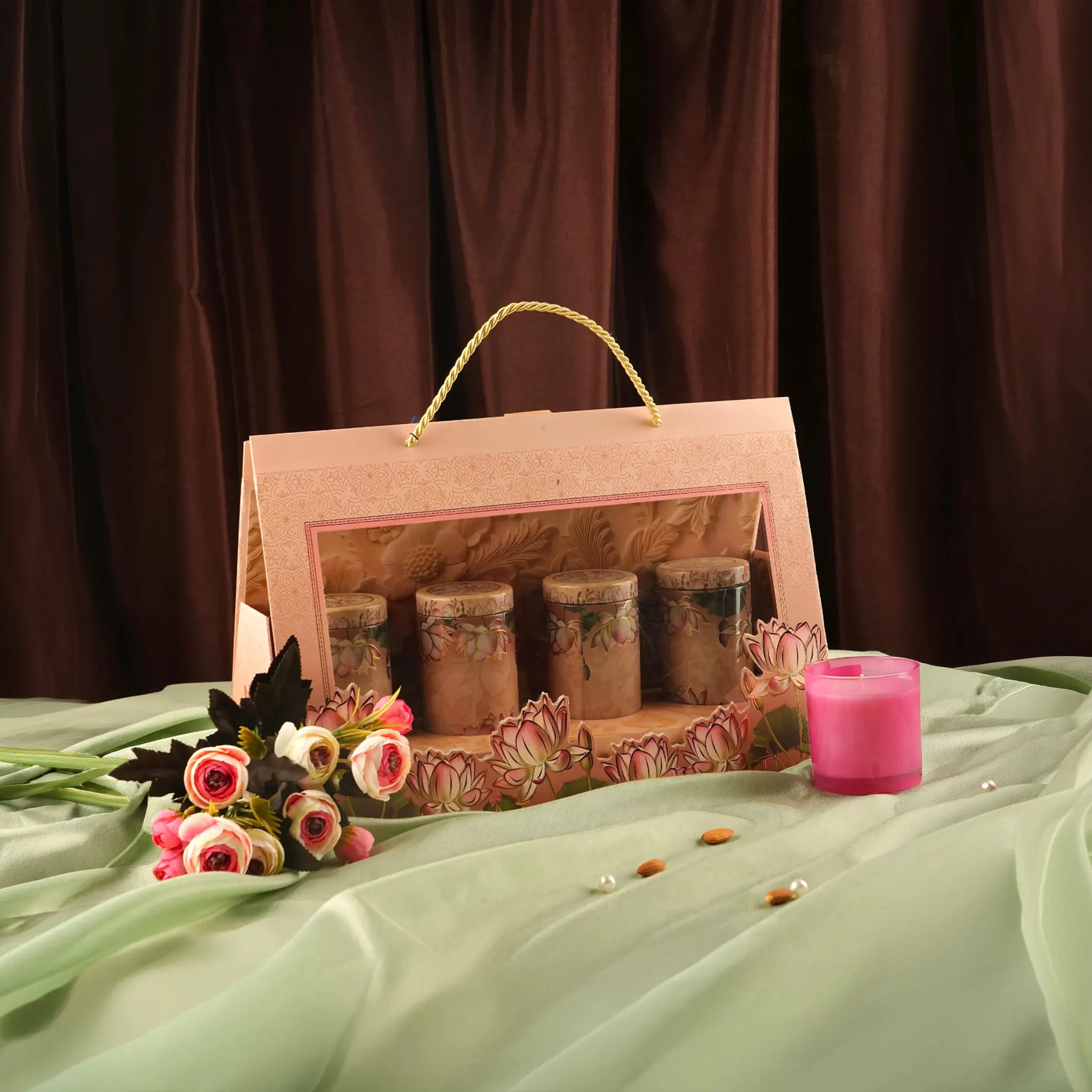 Partition Dry Fruit Box - Dry Fruit Boxes by Kagaz Kreations